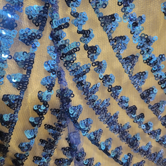 Blue Sequin Event/Grad/Pageant Dress - Picture 4 of 4